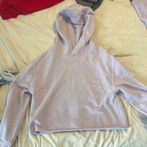 Purple Cropped Hoodie M